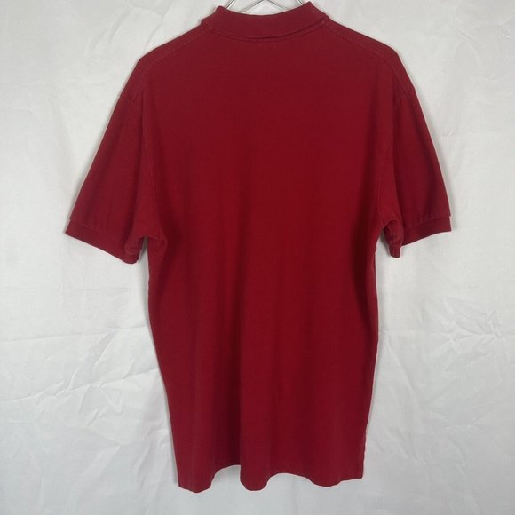 Ralph Lauren Polo Shirt Adult Large Red Cotton Golf Rugby Men L - Picture 8 of 11